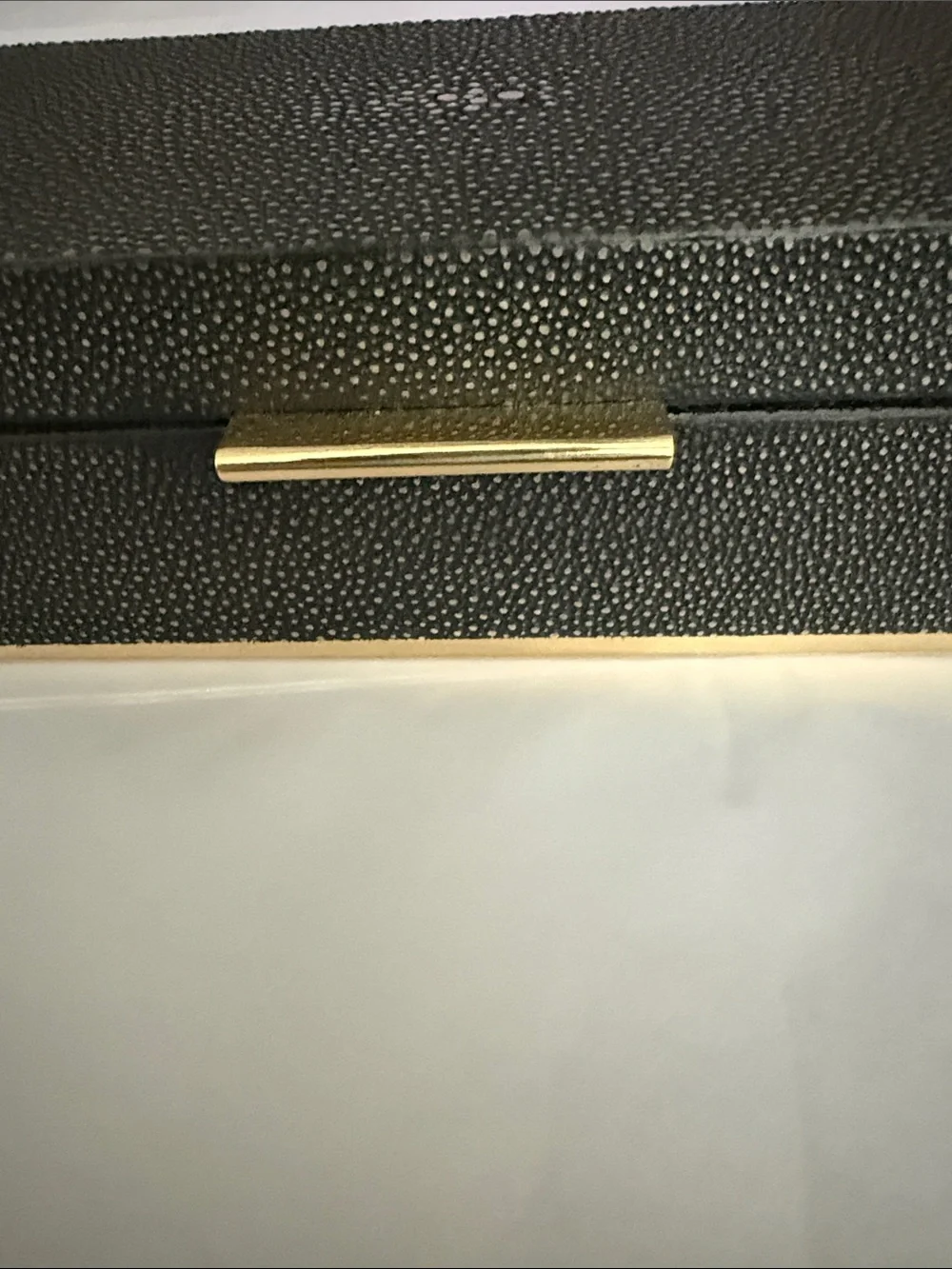Mitchell Gold & Bob Williams Black Shagreen Jewelry/Watch Box